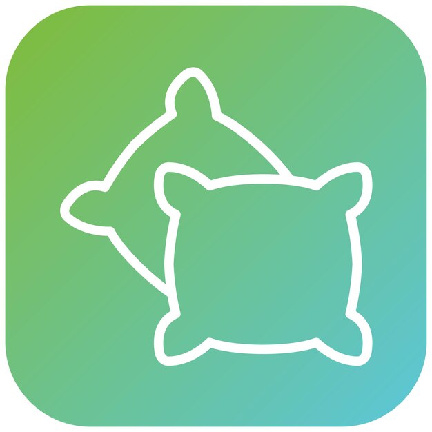 Diseño vectorial Acento Estilo del icono de la almohada