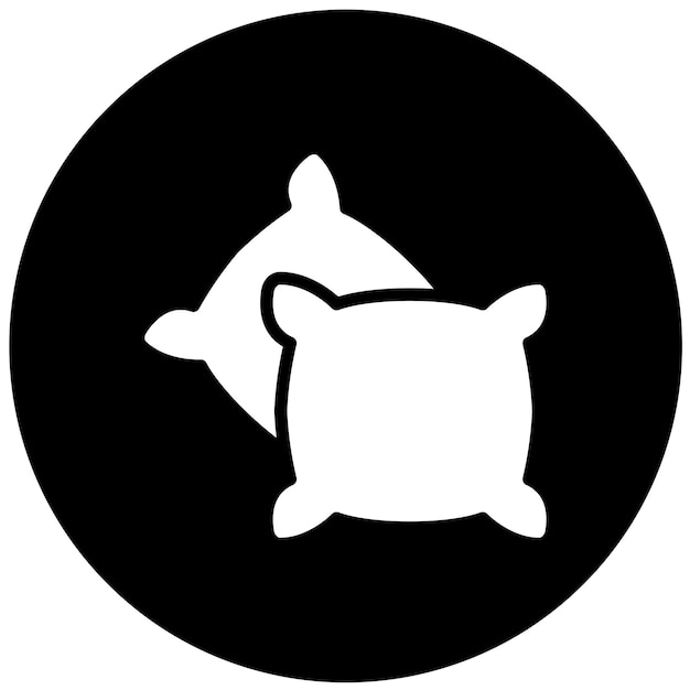 Diseño vectorial Acento Estilo del icono de la almohada