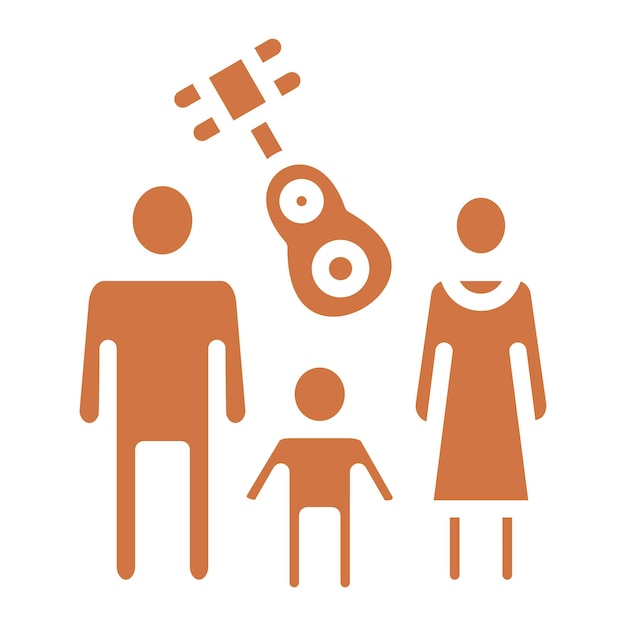 Diseño vectorial Actividades familiares Estilo del icono