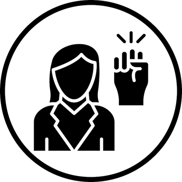 Diseño vectorial Activista Estilo de icono femenino