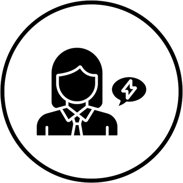 Diseño vectorial Activista Estilo de icono femenino