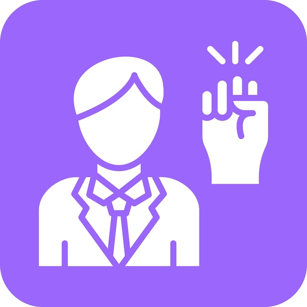 Diseño vectorial activista estilo de icono masculino
