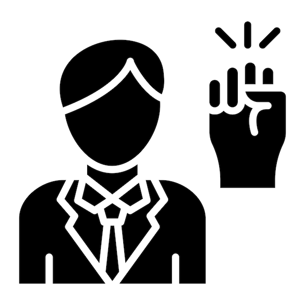 Diseño vectorial activista estilo de icono masculino