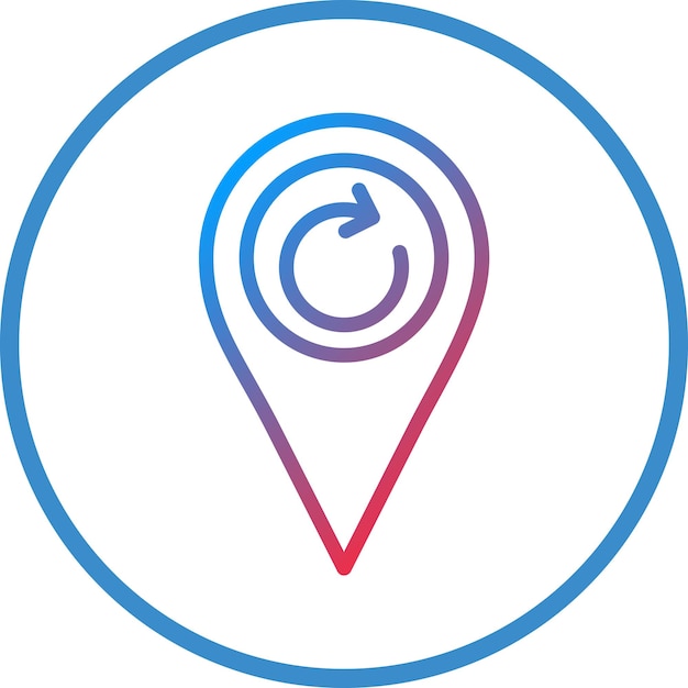 Diseño vectorial Actualizar el estilo del icono de ubicación