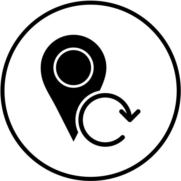 Diseño vectorial Actualizar el estilo del icono de ubicación