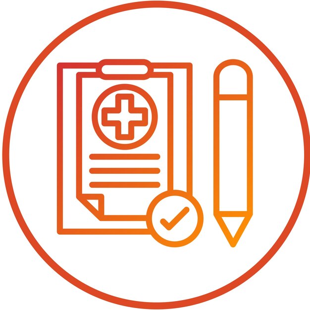 Diseño vectorial del acuerdo de seguro de salud Estilo del icono