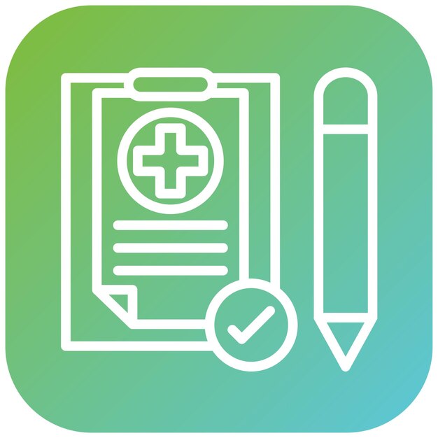 Diseño vectorial del acuerdo de seguro de salud Estilo del icono