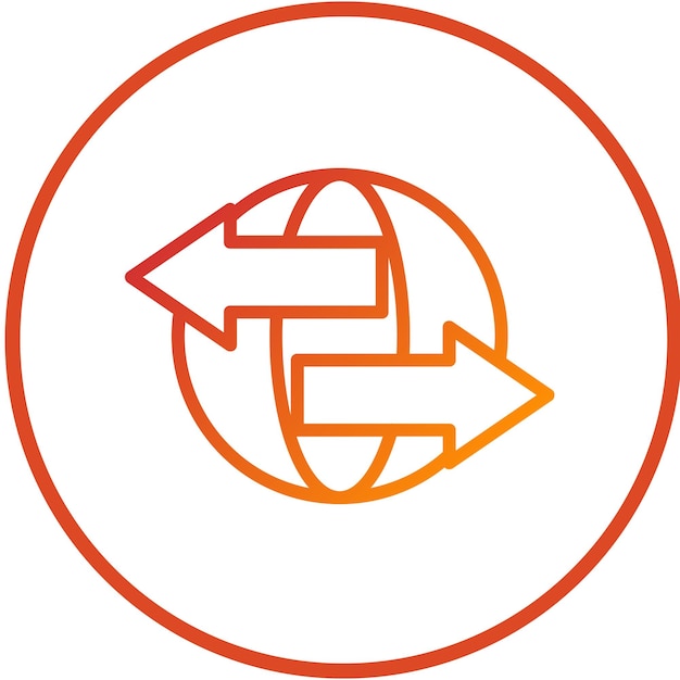 Diseño vectorial adaptado a las exportaciones Estilo de icono