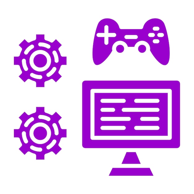 Diseño vectorial del administrador de mod del juego Estilo de icono
