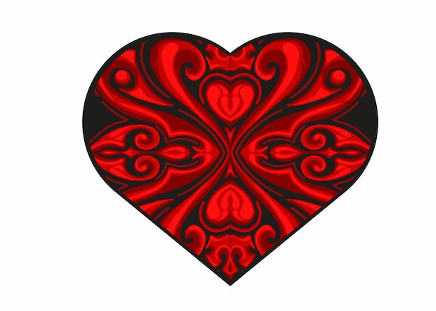 Vector diseño vectorial de adornos de amor rojos para la decoración de san valentín