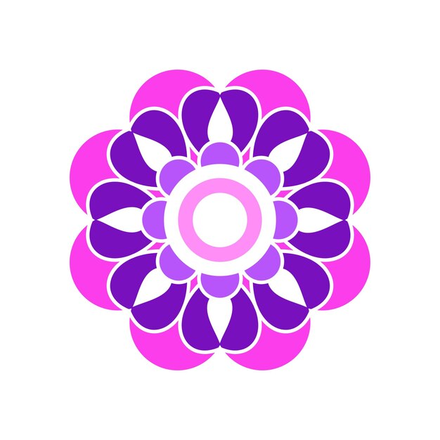 Diseño vectorial de adornos de bodas coloridos de Mandala