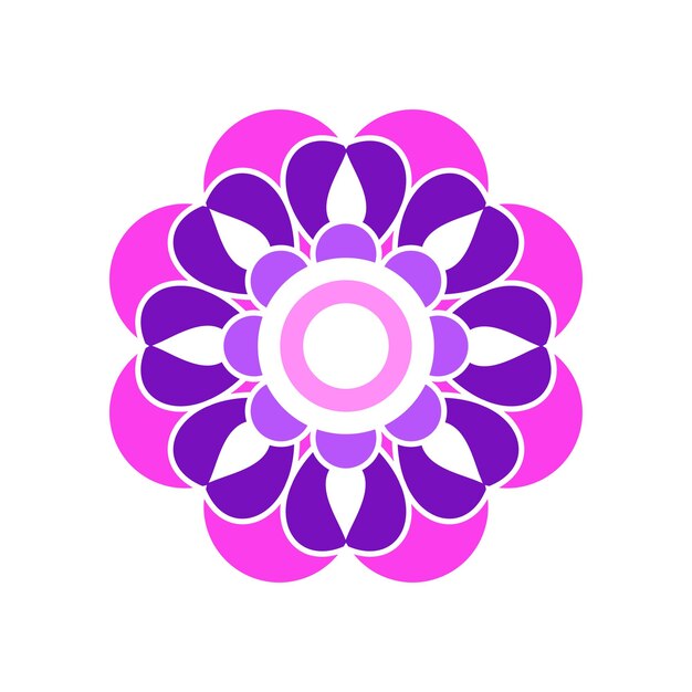 Diseño vectorial de adornos de bodas coloridos de Mandala