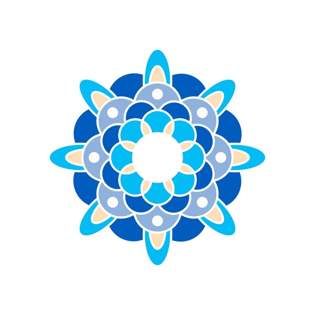 Diseño vectorial de adornos de bodas coloridos de Mandala