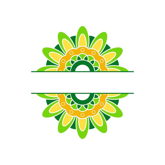 Diseño vectorial de adornos de bodas coloridos de Mandala
