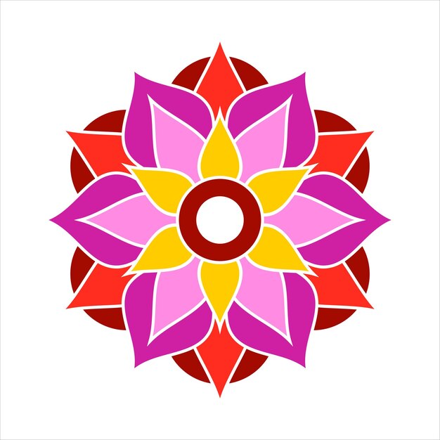 Diseño vectorial de adornos de bodas Mandala