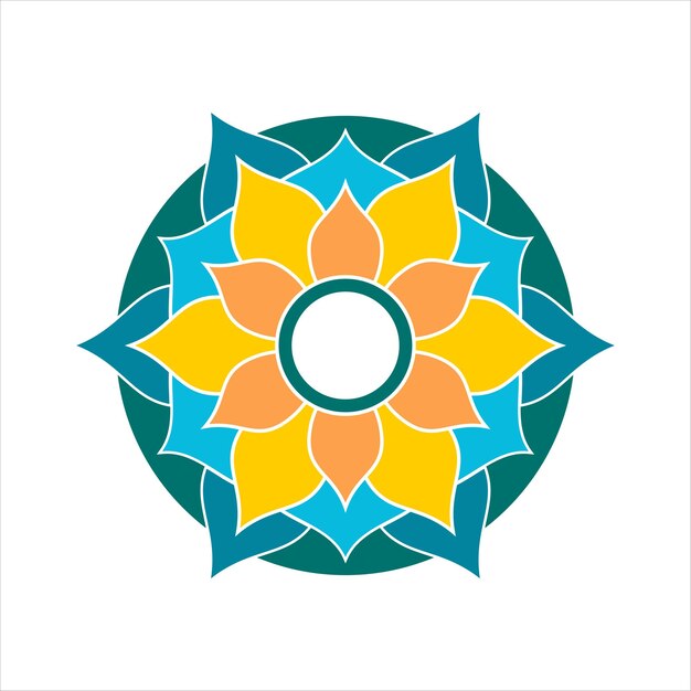 Diseño vectorial de adornos de bodas Mandala