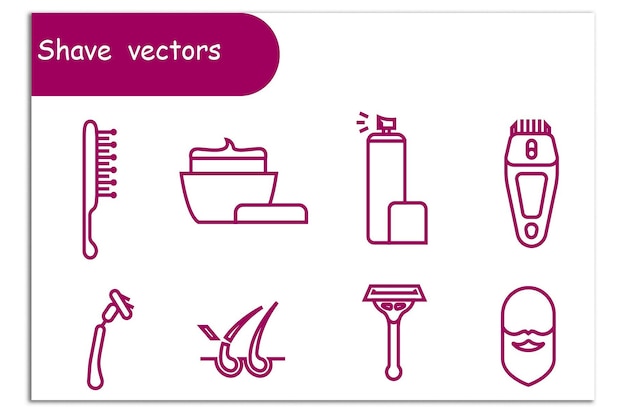 Diseño vectorial de afeitado
