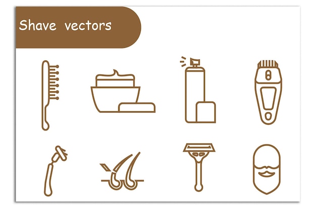 Diseño vectorial de afeitado