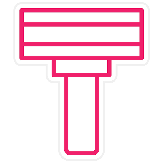 Diseño vectorial afeitadora de tela Estilo del icono