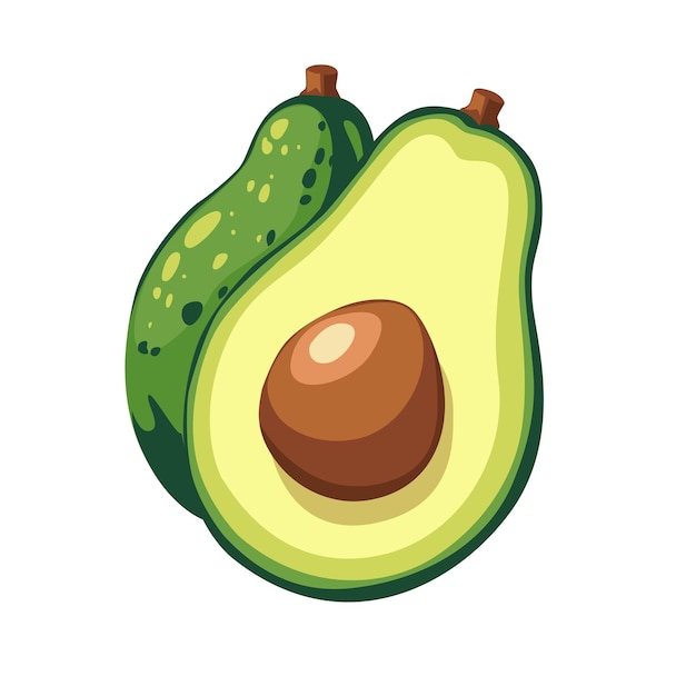 diseño vectorial de aguacate verde