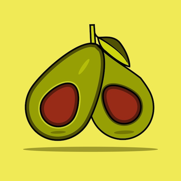 Diseño vectorial de aguacate