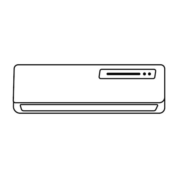 Diseño vectorial de aire acondicionado de refrigeración AC y arte de línea Imágenes vectoriales de aire condicionado AC