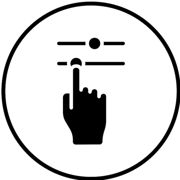 Diseño vectorial Ajuste de deslizadores Estilo del icono