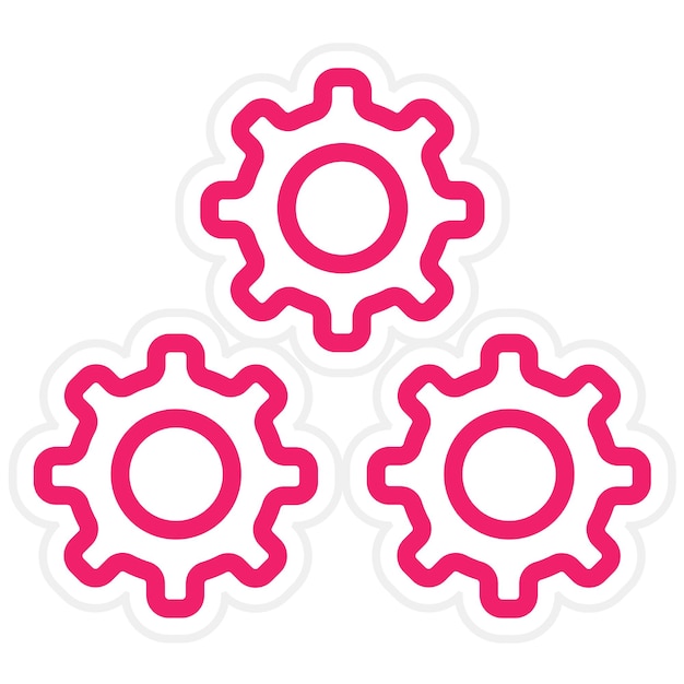Diseño vectorial Ajustes de salto Estilo del icono
