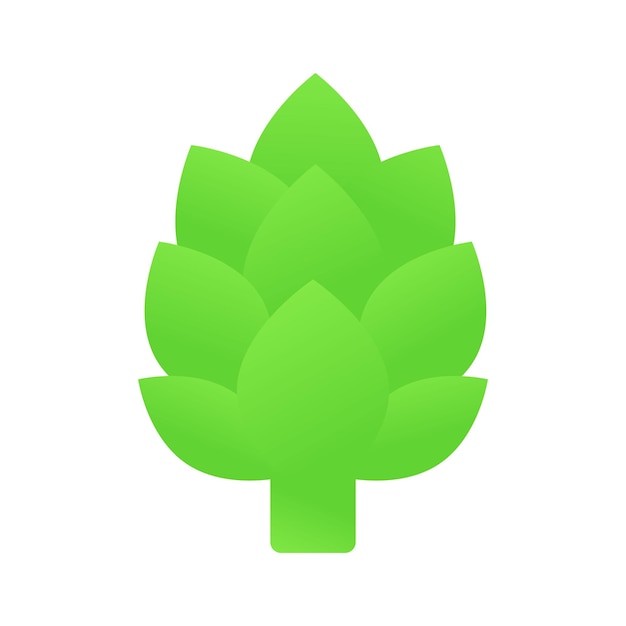 Diseño vectorial de alcachofa listo para usar icono premium