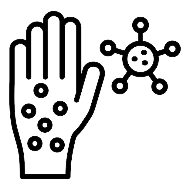 Diseño vectorial Alergias Estilo del icono