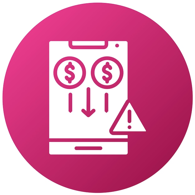Diseño vectorial Alerta de caída de precio Estilo del icono