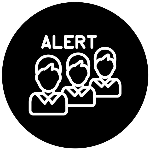 Diseño vectorial Alerta de cola Estilo del icono