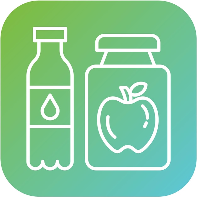 Diseño vectorial de alimentos y bebidas funcionales Estilo de icono