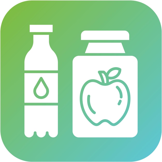 Diseño vectorial de alimentos y bebidas funcionales Estilo de icono