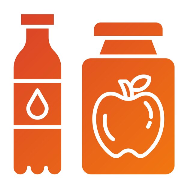 Diseño vectorial de alimentos y bebidas funcionales Estilo de icono