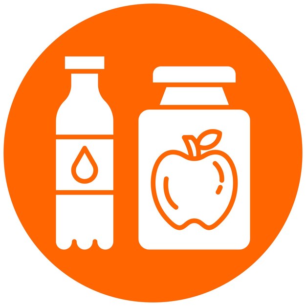 Diseño vectorial de alimentos y bebidas funcionales Estilo de icono