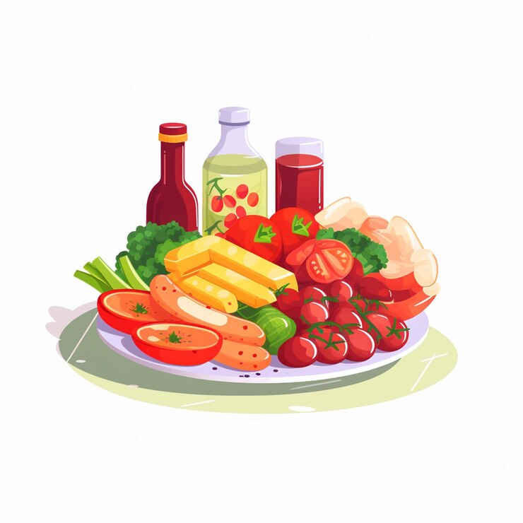 Vector diseño vectorial de alimentos icono de menú de restaurante ilustración de hamburguesa pizza conjunto de comida bebida gráfica
