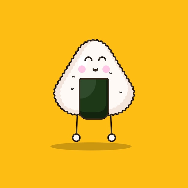 Diseño vectorial de alimentos onigiri y sushi