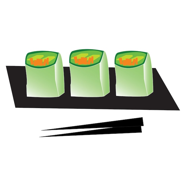 Diseño vectorial de alimentos tradicionales vietnamitas con sabor local
