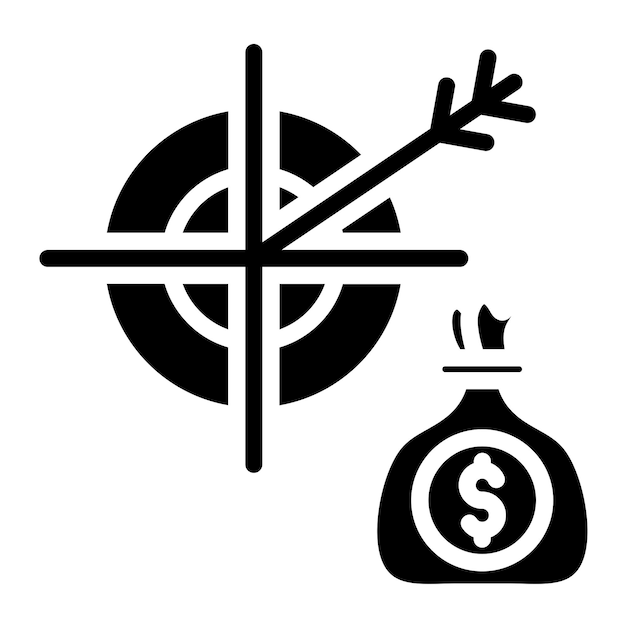 Diseño vectorial de almacenamiento para un estilo de icono de meta