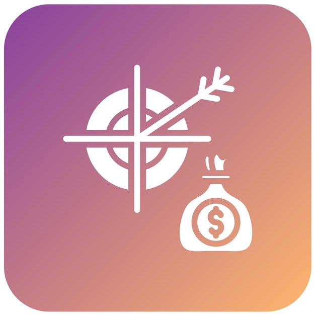 Diseño vectorial de almacenamiento para un estilo de icono de meta