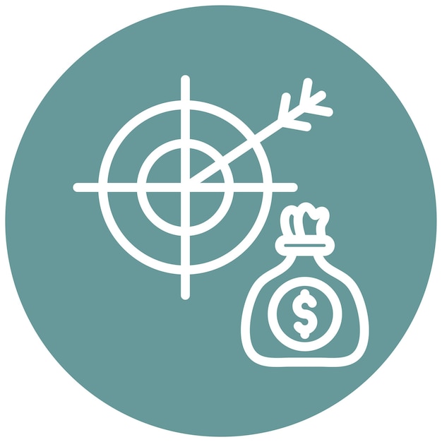 Diseño vectorial de almacenamiento para un estilo de icono de meta