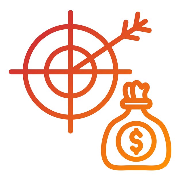 Diseño vectorial de almacenamiento para un estilo de icono de meta
