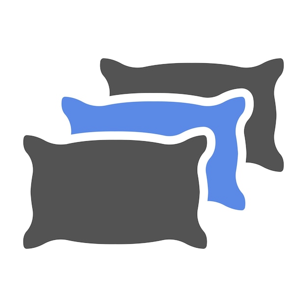 Diseño vectorial de almohada estilo de icono de Shams