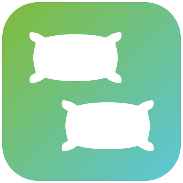 Diseño vectorial de almohadas Estilo de icono