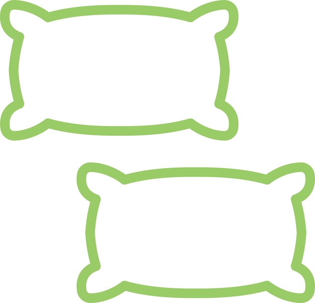 Diseño vectorial de almohadas Estilo de icono