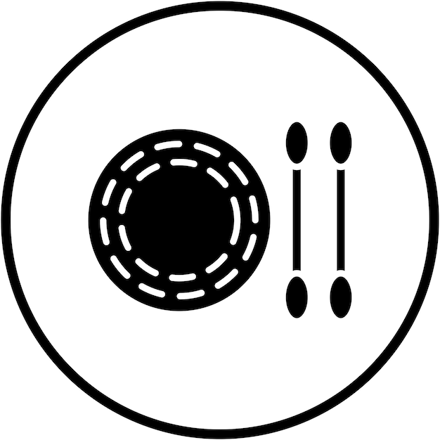 Diseño vectorial de almohadillas de algodón Estilo de icono