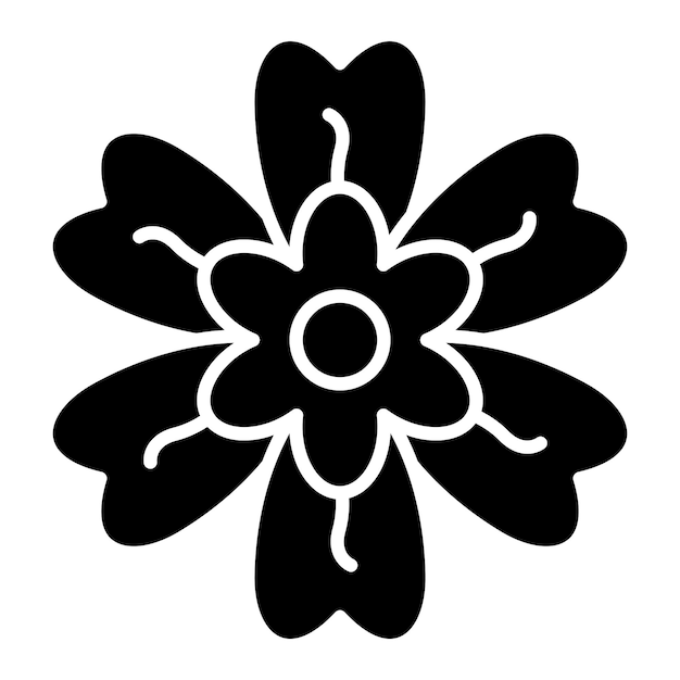 Diseño vectorial Alpine No me olvides Estilo de icono
