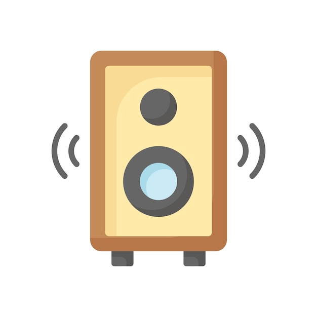 Diseño vectorial de altavoces de audio en estilo de moda aislado en fondo blanco