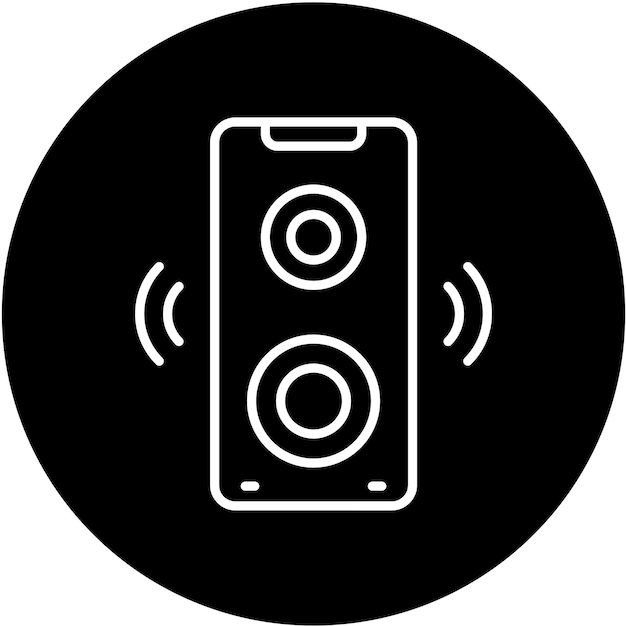 Diseño vectorial de los altavoces Estilo del icono